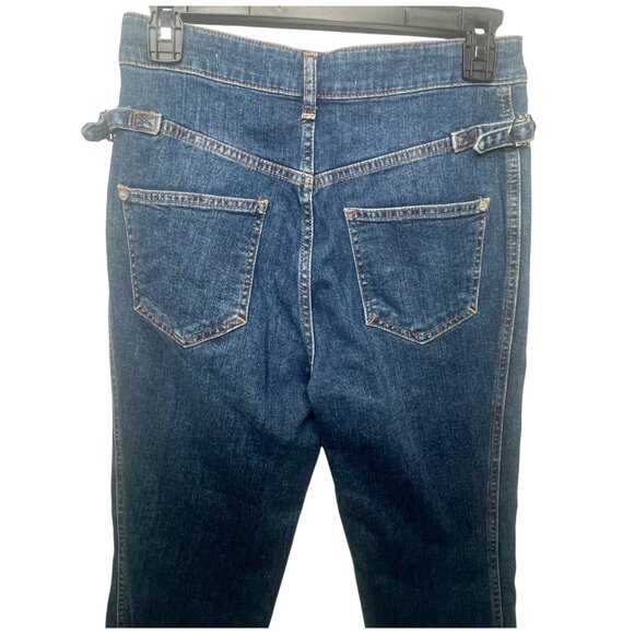 Pilcro & The Letterpress Buckled High-Rise Boyfriend Cropped Slim Jeans Size 26 - Picture 11 of 14